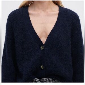 GANNI VNeck Cardigan (Alpaca + Wool)